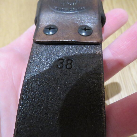 PHANTASMAGORIA LEATHER Dylan Braided Leather Belt in Dark Brown Western Size 38 - Picture 11 of 12